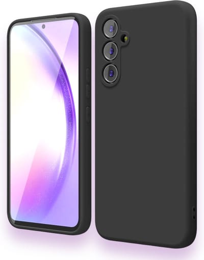 AziLine Zwarte Silicone Case Geschikt voor Samsung Galaxy A54 - AziLine Zwarte Bescherming Hoesje - Premium Zwarte Backcover geschikt voor Samsung Galaxy A54
