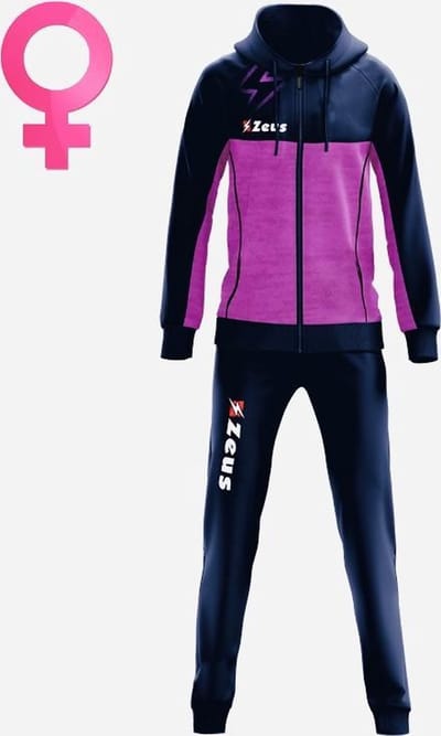 Joggingpak/Relaxpak Zeus Tuta Olympia, maat XS/S, Navy blauw/Roze
