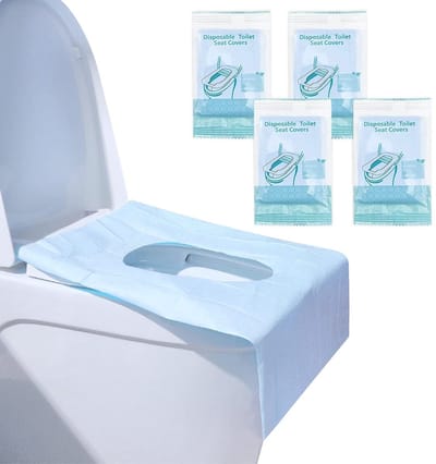 Dailygoods- Toiletbril Wegwerp 40 Stuks - Biologisch Afbreekbaar - Toiletbescherming - 40 x 60cm - Hygiënisch - Compacte Verpakking - Toiletmat