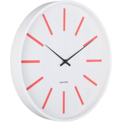 Karlsson - Wall Clock Arruga Retro - Wit - Ø40cm