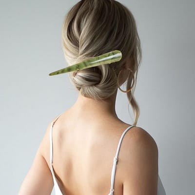 Grote Groene Acryl Haarclip met Alligator Klem voor Lang Haar