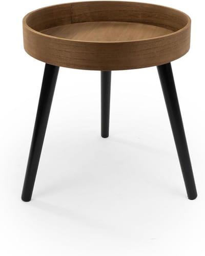 Ronde salontafel - Bijzettafel woonkamer - Koffie drinken - Eenvoudige montage - 39 x 418 cm - Houtkleurig