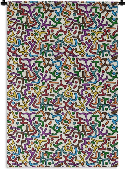 Wandkleed - Wanddoek - Abstract - Patronen - Afrika - 120x180 cm - Wandtapijt