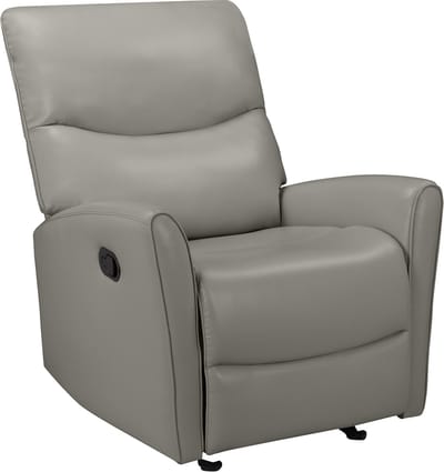 Chesley - Fauteuil de relaxation Manuel gauche Gris PU (100 x 81 x 98 cm)