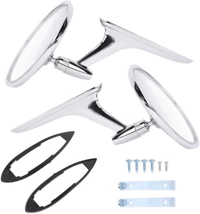 Dailygoods- Achteruitkijkspiegel Chroom - Externe Spiegel - Duurzame