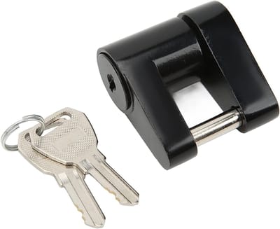 Veiligheidslot voor aanhangwagen, 1/4 Inch Zinklegering met Diefstalbeveiliging, Inclusief 2 Sleutels voor Caravan, Vrachtwagen en Motorhome