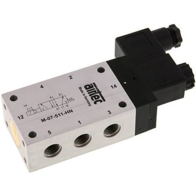 5/2 G1/4'' Magneetventiel 24V AC 2.5-10bar/35.0-140psi Airtec