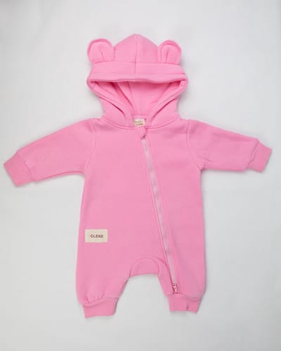 Romper Bubblegum - Roze - lente - winter - ritssluiting - dikke stof - comfortabel - Maat 9-12 maanden - sportief - meisjes - Minimalistisch - CLENE