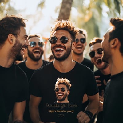Vrijgezellenfeest shirt voor heren deze sukkel gaat trouwen bachelorparty met eigennaam jaartal en foto-Maat S