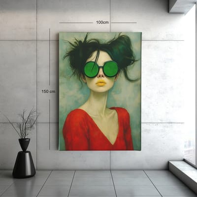 Canvas Schilderij - Vrouw - Modern fashion art - 60x40x2 cm