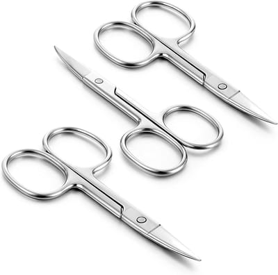 Stainless Steel Schaar Set voor Wenkbrauwen en Nagelriemen met Huidschaar en Verzorgingshulpmiddelen