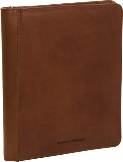 The Chesterfield Brand Leren Schrijfmappen met laptopvak Barnet Document Case Cognac Bruine