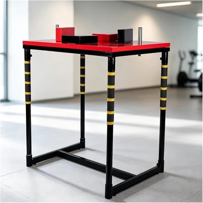 Armworsteltafel - Krachtraining Tafel - Kracht Oefenen - Robuust Stalen Frame - 90x65x100cm - Rood