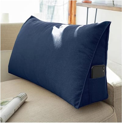 Leeskussen Wigkussen - Rugsteun Lendenkussen - Comfort Ontspanning - Ergonomisch Ontwerp - 100x35x20cm - Grijs