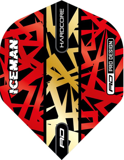 Red Dragon Gerwyn Price Red & Gold Hardcore Premium Standard - Dart Flights