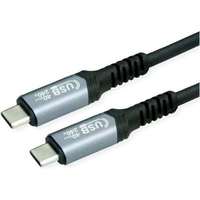 VALUE USB4 Gen3x2 Kabel, C-C, M/M, 8K UHD-2, 40Gbit/s, 240W, zwart, 0,5 m