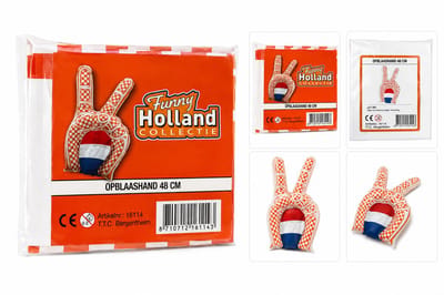 Opblaasbare hand Holland Oranje