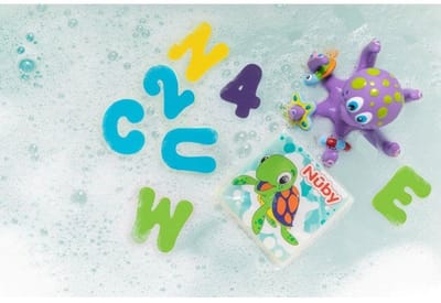 Bijtring - NUBY - Paddenstoelvorm - Vanaf 3 maanden - Blauw / Wit