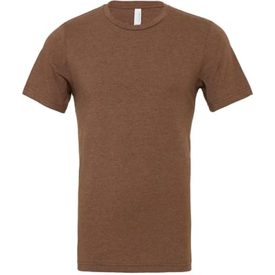 Bella+Canvas Unisex Heather CVC Short Sleeve Tee CV3001CVC - Heather Brown - M