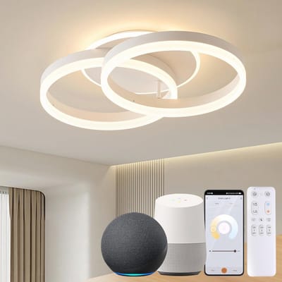 Moderne Dimbare Plafondlamp met Afstandsbediening en Nachtlampje - 50 cm