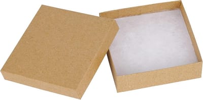 10 Stuks Kartonnen Sieradendoosjes 8,9x8,9x2,5cm met Katoenvulling voor Geschenkverpakking