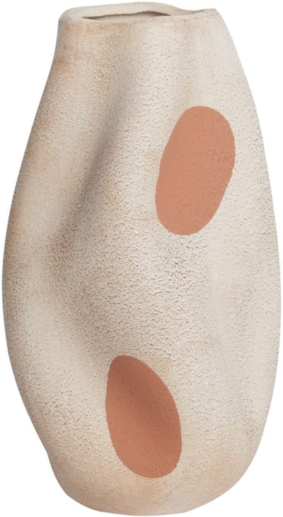 BATOIDEA - Bloemenvaas - Lichtbeige - 25 cm - Steengoed