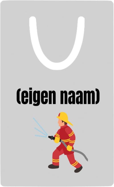 Hacebo® - brandweerman metalen boekenlegger - Brandweer - iemand die werkt bij de brandweer - met eigen naam - leuk cadeau voor iemand die bij de brandweer werkt - cadeau - kado Bladwijzer boekenleggers - 7.6 cm x 5cm