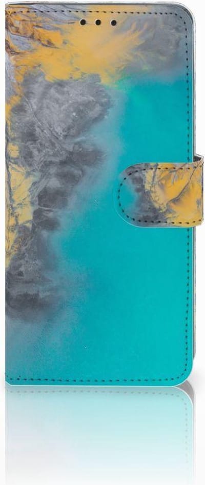 Huawei P30 Pro Bookcase Marble Blue Gold