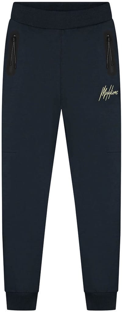 Malelions winter trainingsbroek jongens - navy blauw/geel - counter