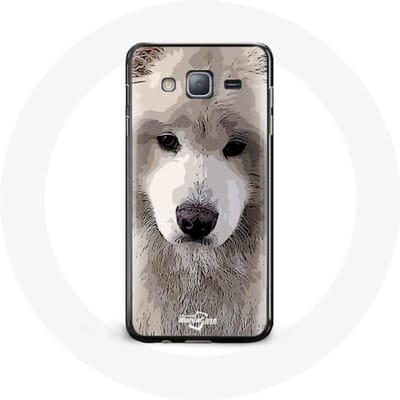 Coque pour samsung galaxy J7 2016 Samoyède Gris Race de chiens
