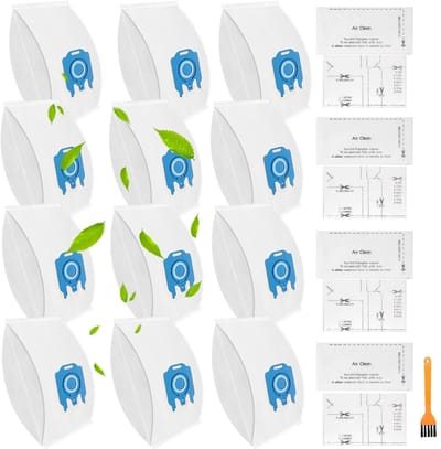Allecto - Vacuumzakken - 12 Stuks - Inclusief Filters - Microfiber - Geschikt voor Miele GN - Ideaal voor Classic C1 Complete C2 C3