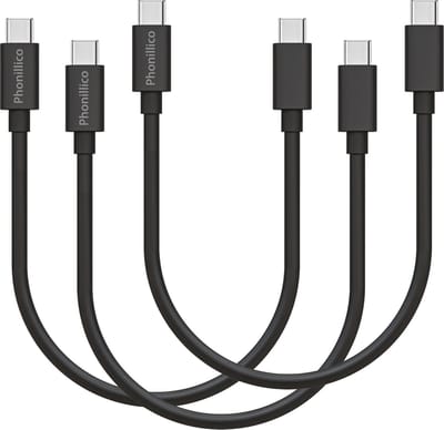 3x USB C naar USB C Kabel Zwart - 0,2 meter - Oplaadkabel voor Samsung Galaxy A05 / A05S / A15 4G / A15 5G / A16 / A17 5G / A25 5G / A35 5G / A55 5G