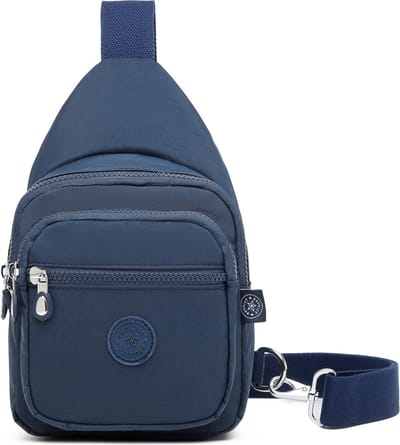 Bagwise® Crossbodytas - Sling Bag - Schoudertas - Anti Diefstal - Dames - Heren - 1044 Donker Blauw