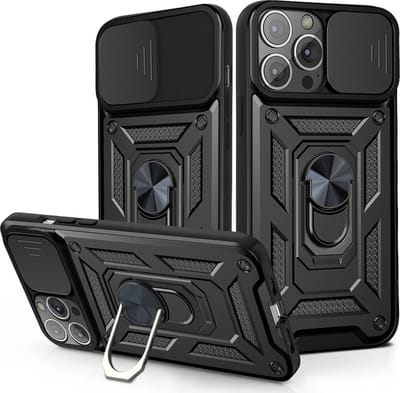 Hoesje geschikt voor iPhone 7 - Backcover - Rugged Armor - Camerabescherming - Extra valbescherming - TPU - Zwart
