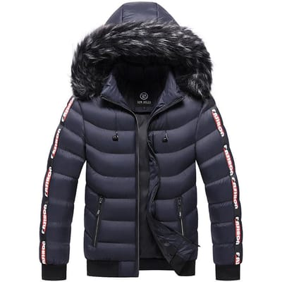Vestes rembourrées pour hommes d'automne et d'hiver, nouvelles vestes rembourrées à col en fourrure épaisse et courte à la mode 4XL black