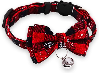 Kattenhalsband Veiligheidssluiting Kattenbandje Kitten Halsband Katten Halsband Kerst halsband Hond Kat 18-32Cm – Rood