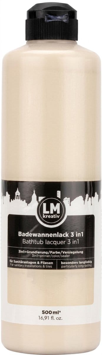LM-Kreativ Muurverf - Tegelverf voor Badkamer - 3-in-1 Hechtlaag, Kleurlaag en Beschermlaag - Zandsteen - 500 ml