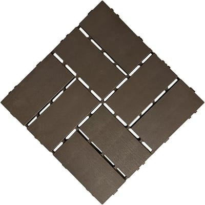 Terrastegels - Vloerdelen Buiten - Buitenruimte Verfraaien - Eenvoudig Kliksysteem - 30x30 cm - Zwart