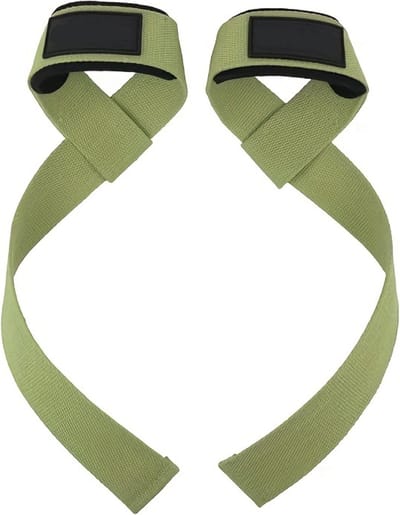 Bovista Wrist Wraps - Lifting Straps - Crossfit Grips - Polsband - Krachttraining - Fitness - Deadlift - Legergroen