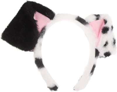 Dalmatiërs haarband met pluche dierenoren voor dames en meisjes - schattige cosplay accessoires voor kostuumfeesten, verjaardagsfeesten en carnaval
