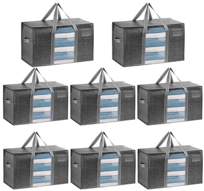 8 Pack Verhuiszakken voor Efficiënte Verhuizing en Opslag - Extra Grote, Stevige en Waterbestendige Tas met Handgrepen