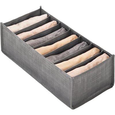 Organisateur de Tiroir à Vêtements Multifonctionnel Séparateurs de Sous-vêtements Pantalons Boîte de Rangement pour Placard Chambre gray