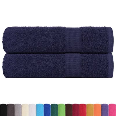 vidaXL - Douchehanddoeken - FROGN - 2 - st - 70x140 - cm - 360 - g/m² - marineblauw