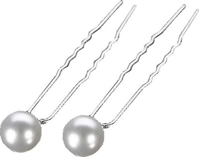 Haarsoires Haarspeld Haarpinnen 7cm - Parel - Wit - Set van 2 - Sierpinnen voor Opsteekkapsels - Hair Pins