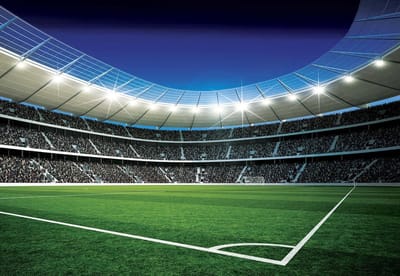 Fotobehang Football Stadium Sport | XL - 208cm x 146cm | 130g/m2 Vlies