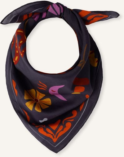 BONNIE STUDIOS Navy Mixed Scarf Sjaals Dames - Antraciet - Maat ONESIZE