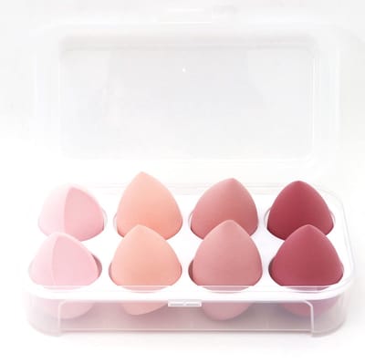 carmdering - Make Up Spons - Beautyblender - Foundation Blender - Vloeibare Make-up Blenden - Concealer En Blush Aanbrengen - Latexvrij Materiaal - Veganistisch Ontwerp - Hygiënisch En Duurzaam Gebruik - 8 Stuks