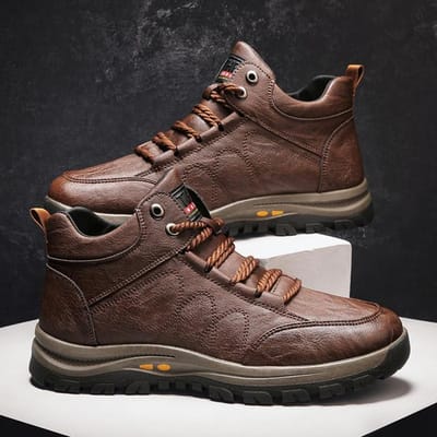 Bottes de neige pour hommes, chaudes, confortables, d'hiver, de haute qualité, à la mode, en peluche, chaudes, pour l'extérieur, chaussures d'hiver pour hommes 39 marron