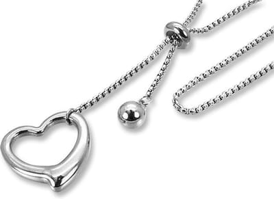 Amanto Ketting Eke - 316L Staal - Hart - 24x23mm - 64cm