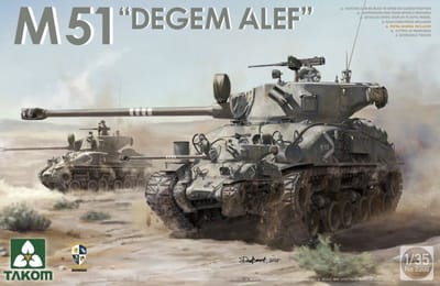 Takom Modelbouwpakket Militaire voertuigen - 2208 M51 Degem Alef - Israëlische Tank Plastic - 1:35 - Modelbouw